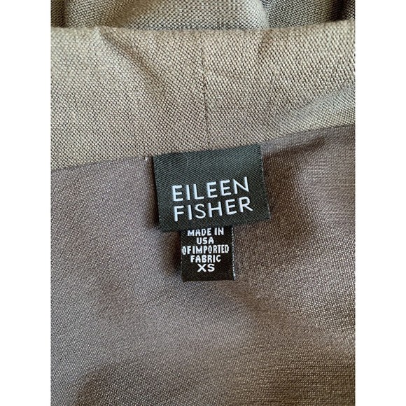 Eileen Fisher Womens Brown Open Front Jacket Sz US XS Viscose/Nylon EUC - Picture 7 of 7